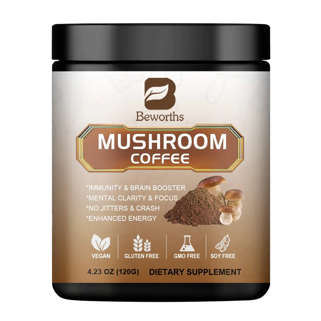 Beworths 10-in-1 Mushroom Coffee Powder 120g | Focus & Immunity