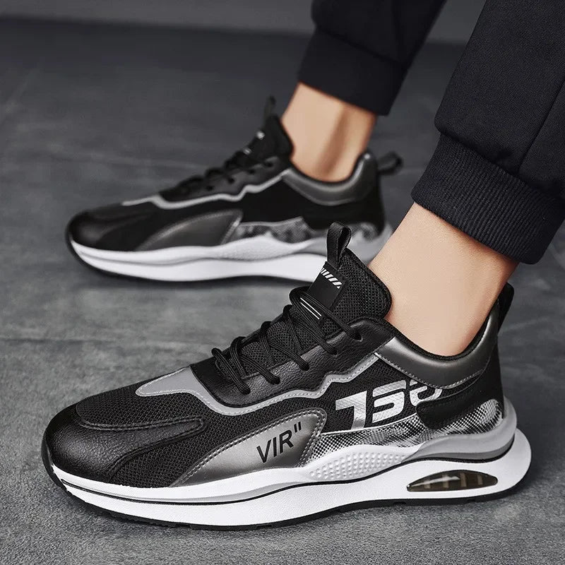 YBQJOO Men's Mesh Sneakers – Breathable Anti-Slip Sport Shoes