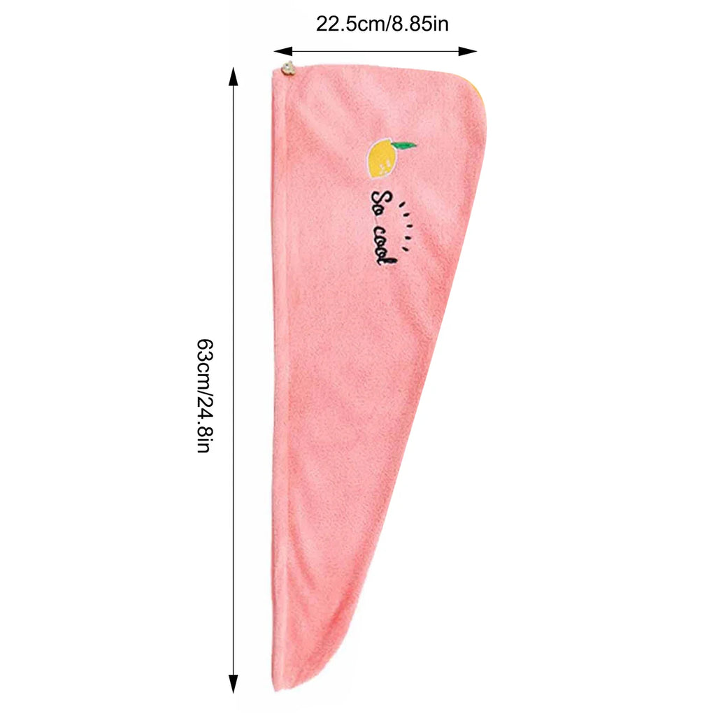 Microfiber Hair Towel Wrap Cap – Fast Drying & Super Absorbent