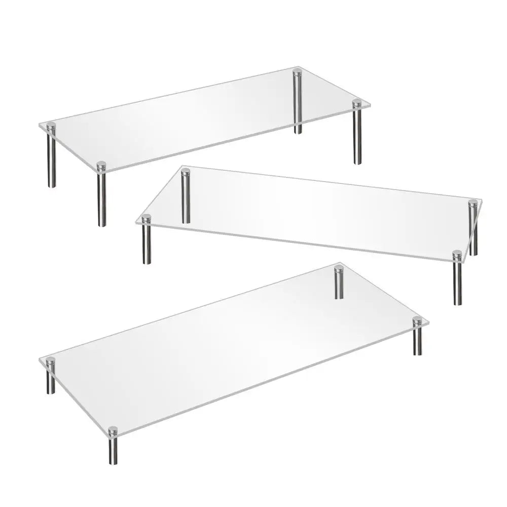 Stainless Steel Stand Acrylic Display Stands Clear Shelf Cupcake