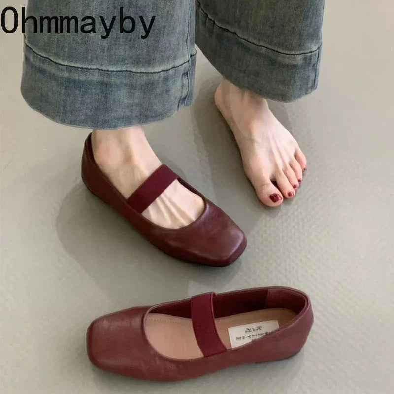 Square Toe Women's Ballet Flats – Soft Sole Ballerina Shoes