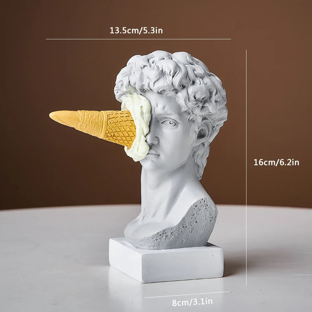 Nordic Ice Cream David Figurine | Resin Sculpture Home Decor