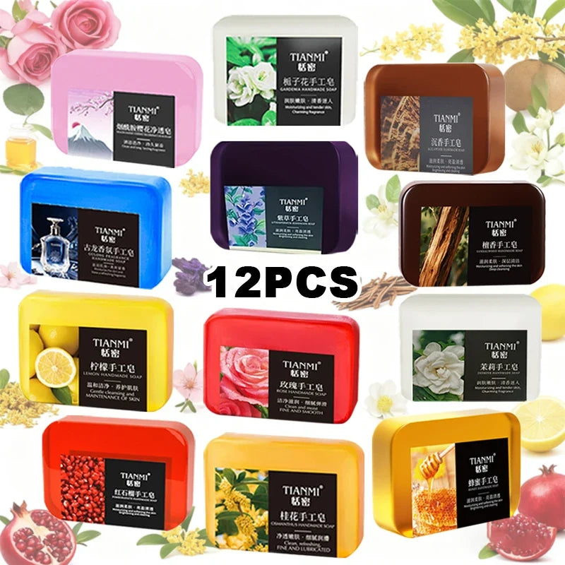 12-Piece Scented Hand Soap Gift Set – Fruit & Floral Variety