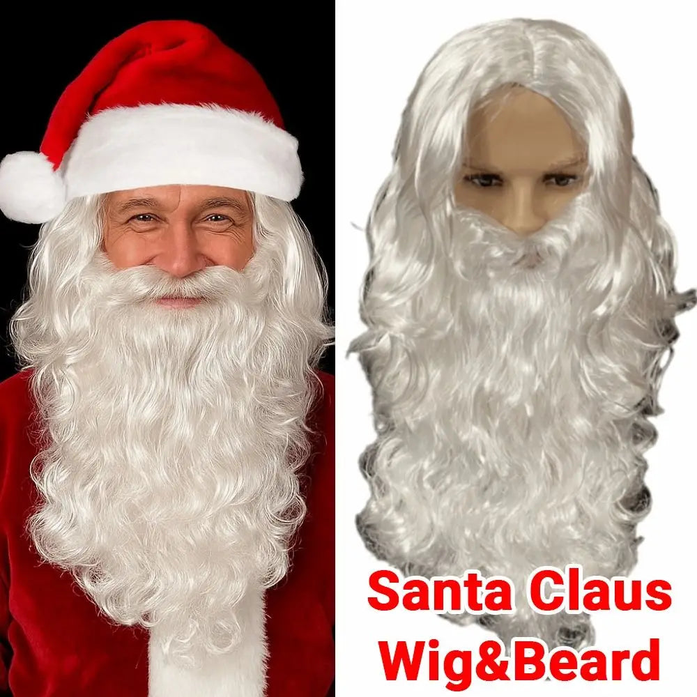 Santa Claus Wig & Beard Set | Unisex Christmas Cosplay Prop