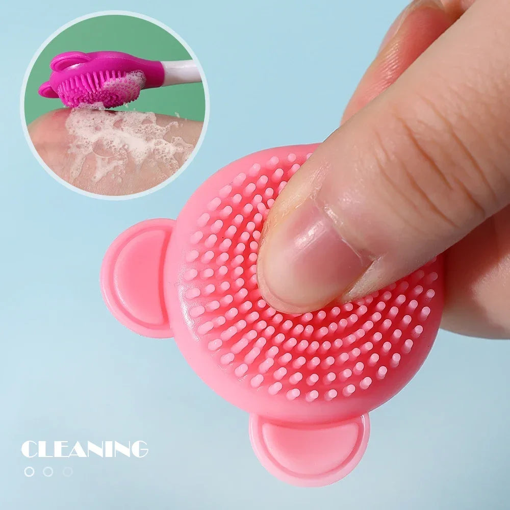 Double-Head Silicone Face Mask Brush & Spatula Applicator