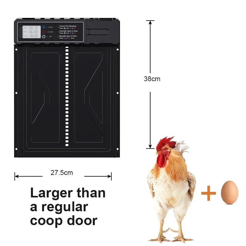 Automatic Chicken Coop Door with LCD Timer | Battery Powered