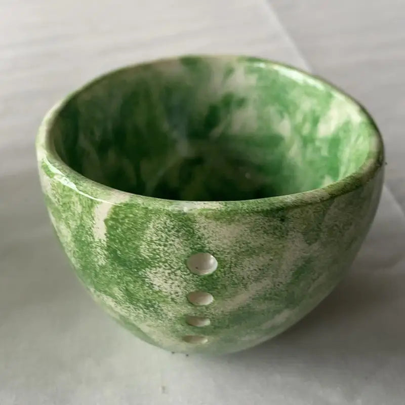 Ceramic Herb Stripper Bowl | Kale & Leafy Vegetable Leaf Remover