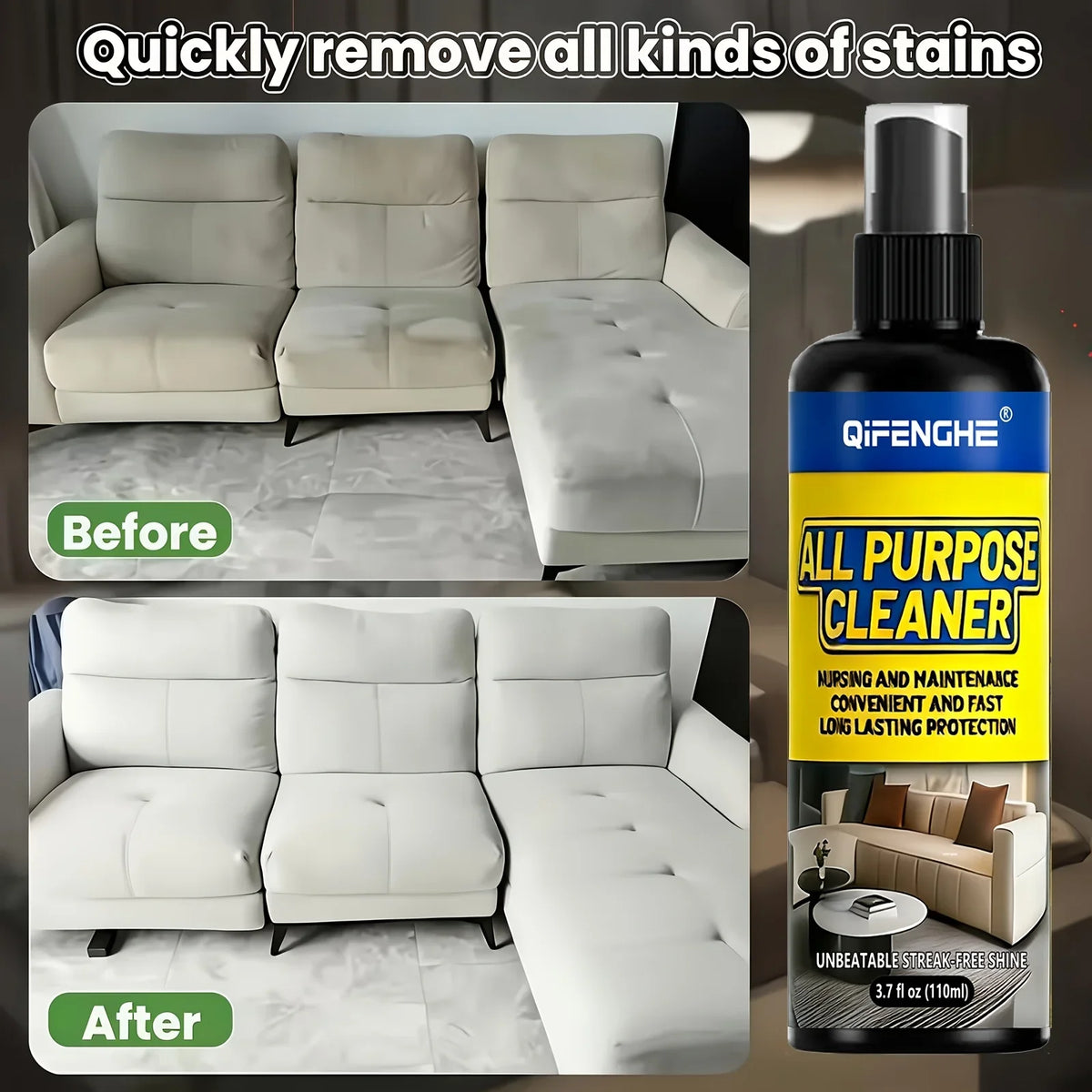 All-Purpose Cleaner Spray & Microfiber Towel | Sofa & Carpet