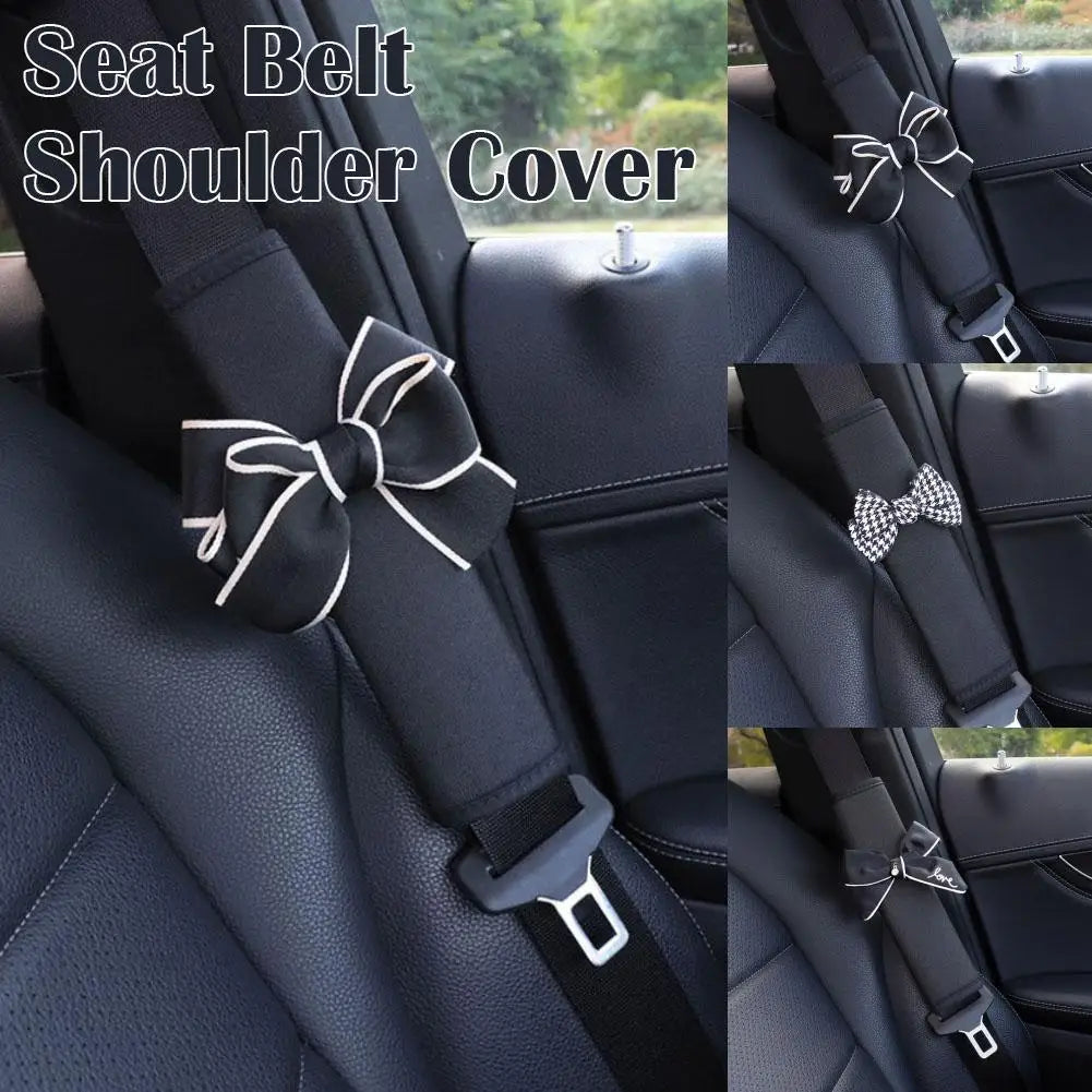 Cartoon Cute Seat Belt Shoulder Cover Bow Knot Car Decoration