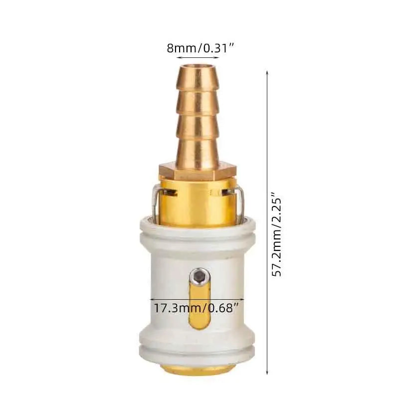 Brass Air Chuck Inflator Clip – 6.5mm & 8mm Tire Valve Adapter