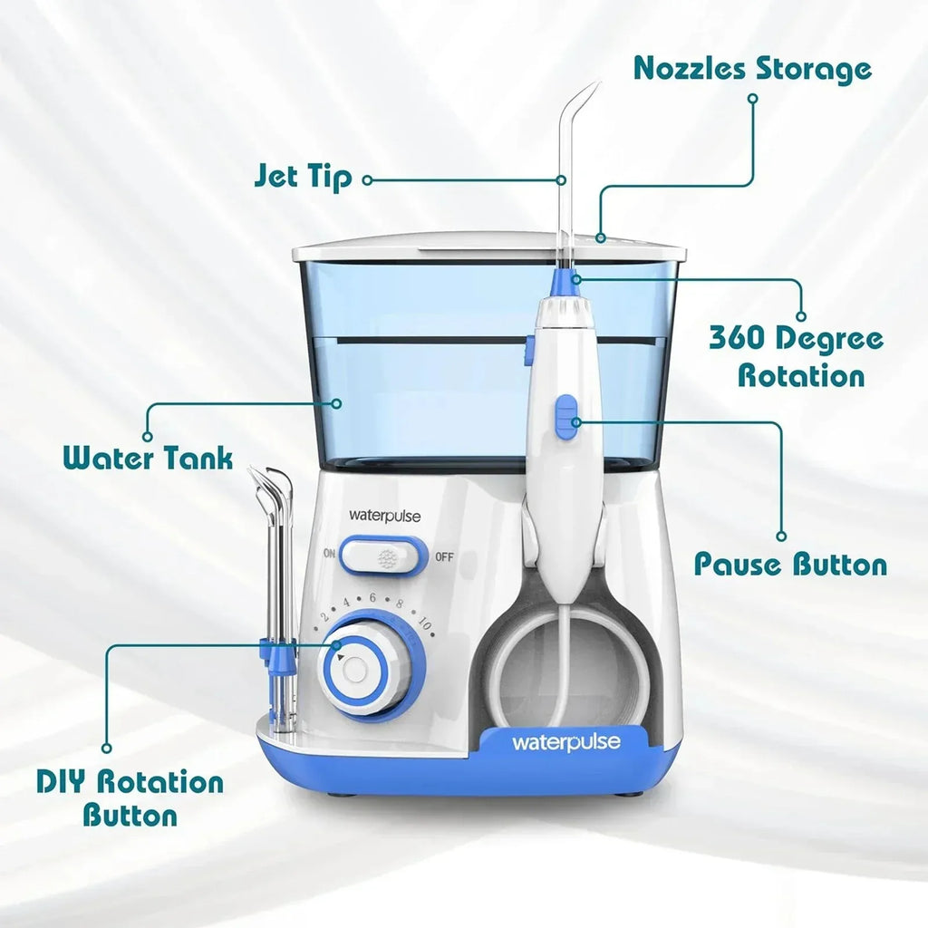 Electric Water Flosser Oral Irrigator 800ml Tank 5 Tips