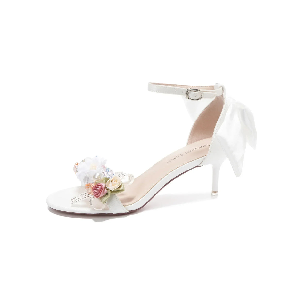 Women's Satin High Heel Sandals – Butterfly-Knot Party Shoes