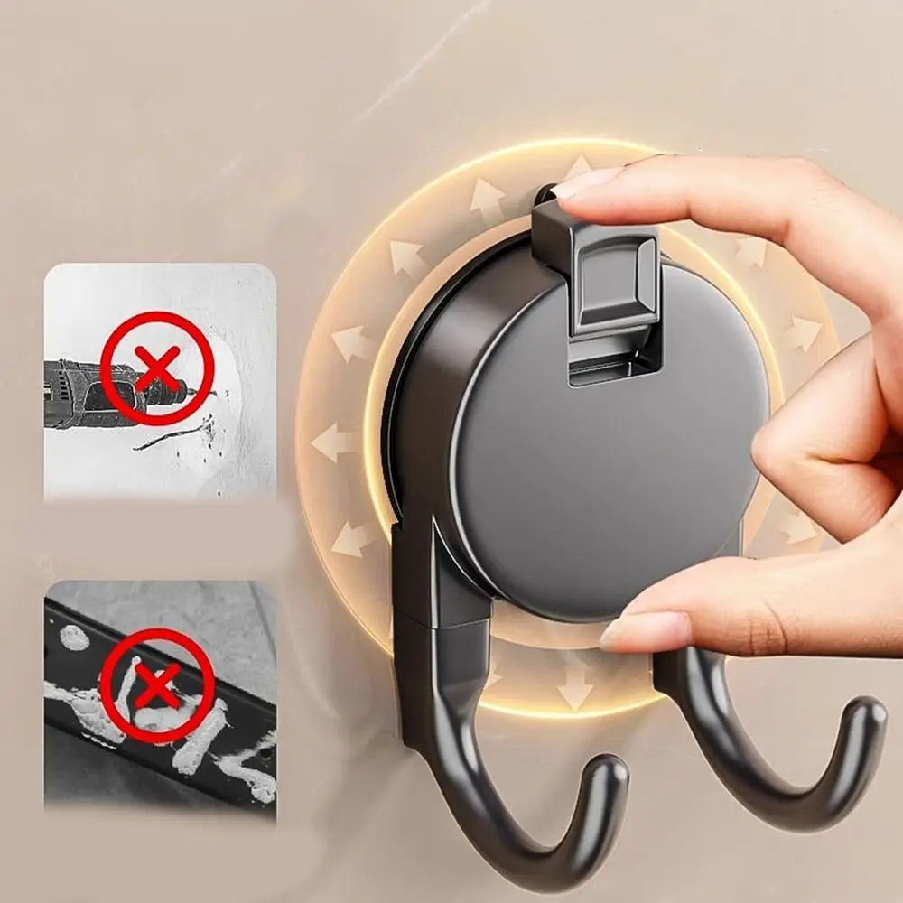 2-Pack Suction Cup Double Hooks – Waterproof Kitchen Storage