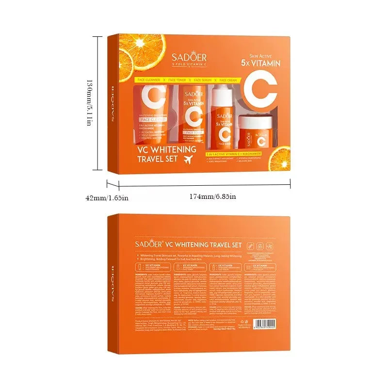 5X Vitamin C Travel 4-Piece Brightening Hydrating Skincare