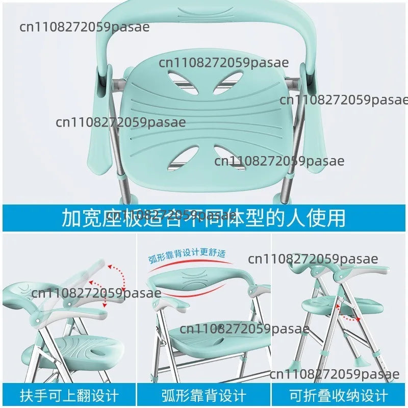 Folding Shower Chair – Anti-Slip Aluminum Alloy Bathing Seat