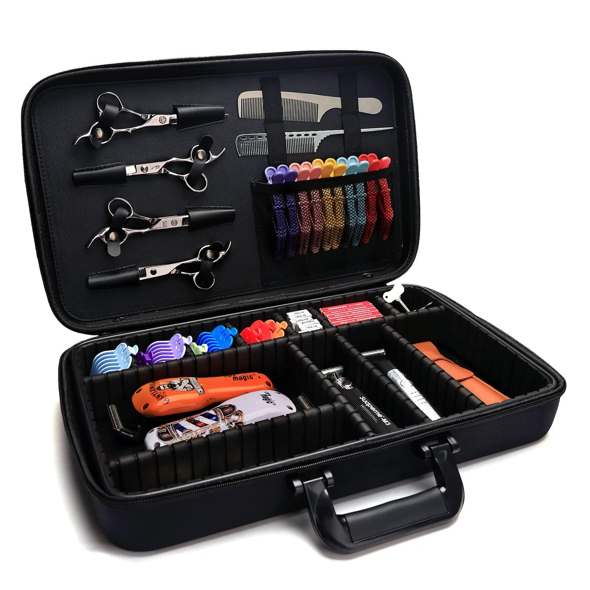 High-Capacity PU Leather Barber Bag | Salon Organizer Case
