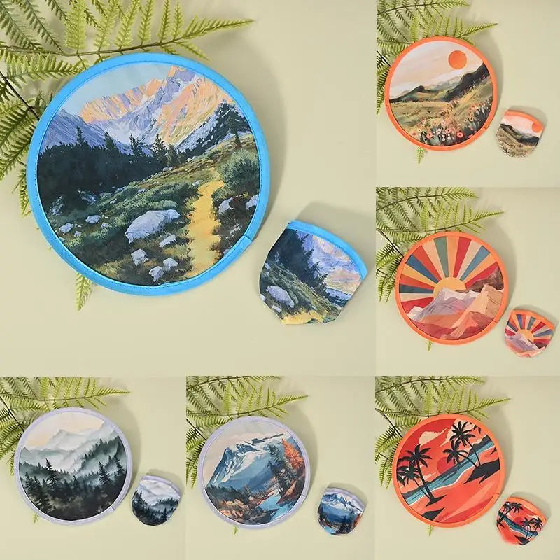 Round Foldable Hand Fan – Portable Pocket Cooling Fan