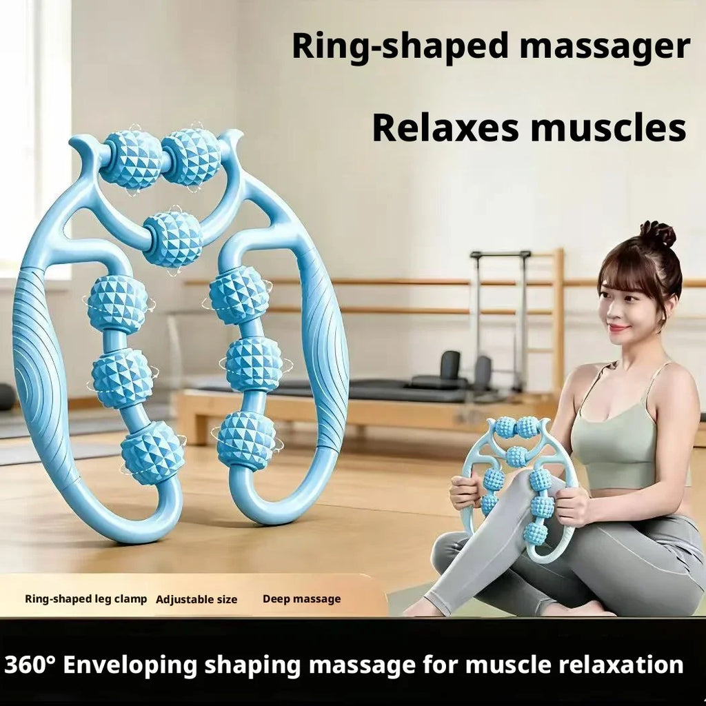 9-Roller Ring Massager | 360° Portable Rolling Tool
