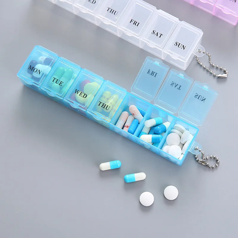 7 Days Pill Medicine Box Weekly Tablet Holder Storage Organizer