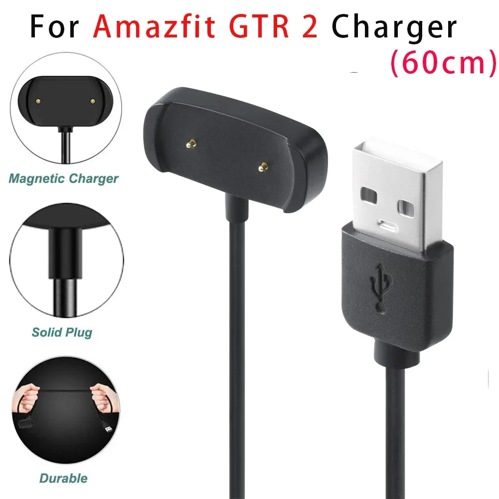 60cm USB Charger Cable for Amazfit GTR 2/2e, GTS 2e/2 Mini