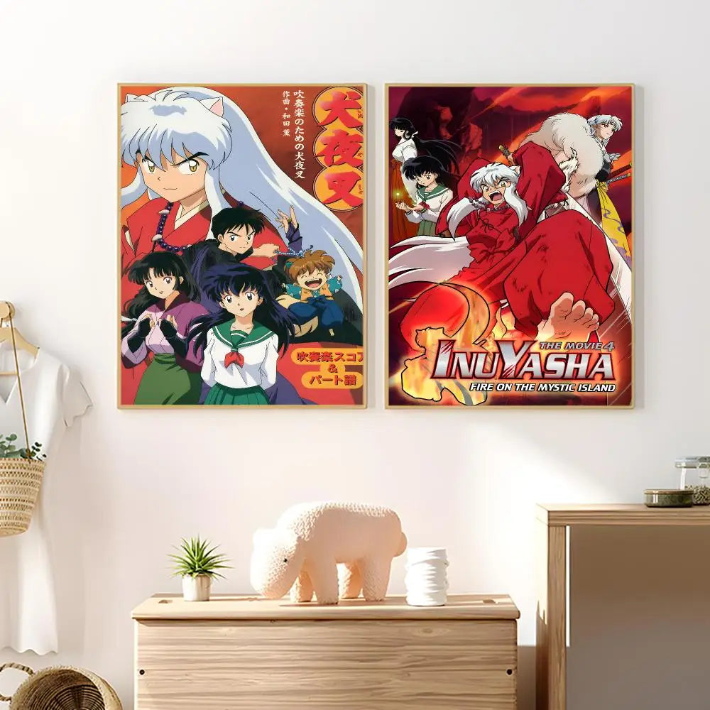 Inuyasha Waterproof PVC Poster Stickers – Anime Wall Décor