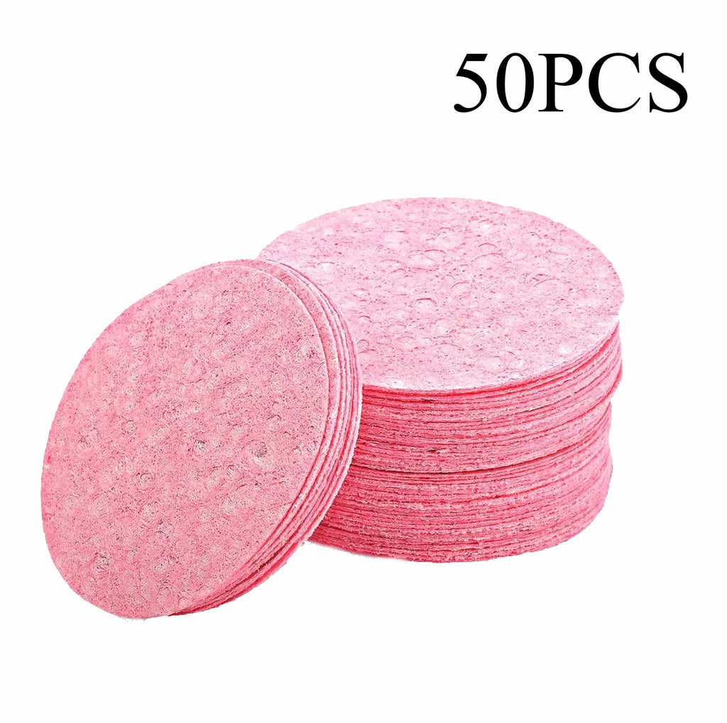 Natural Wood Pulp Compressed Face Cleansing Sponge Puffs