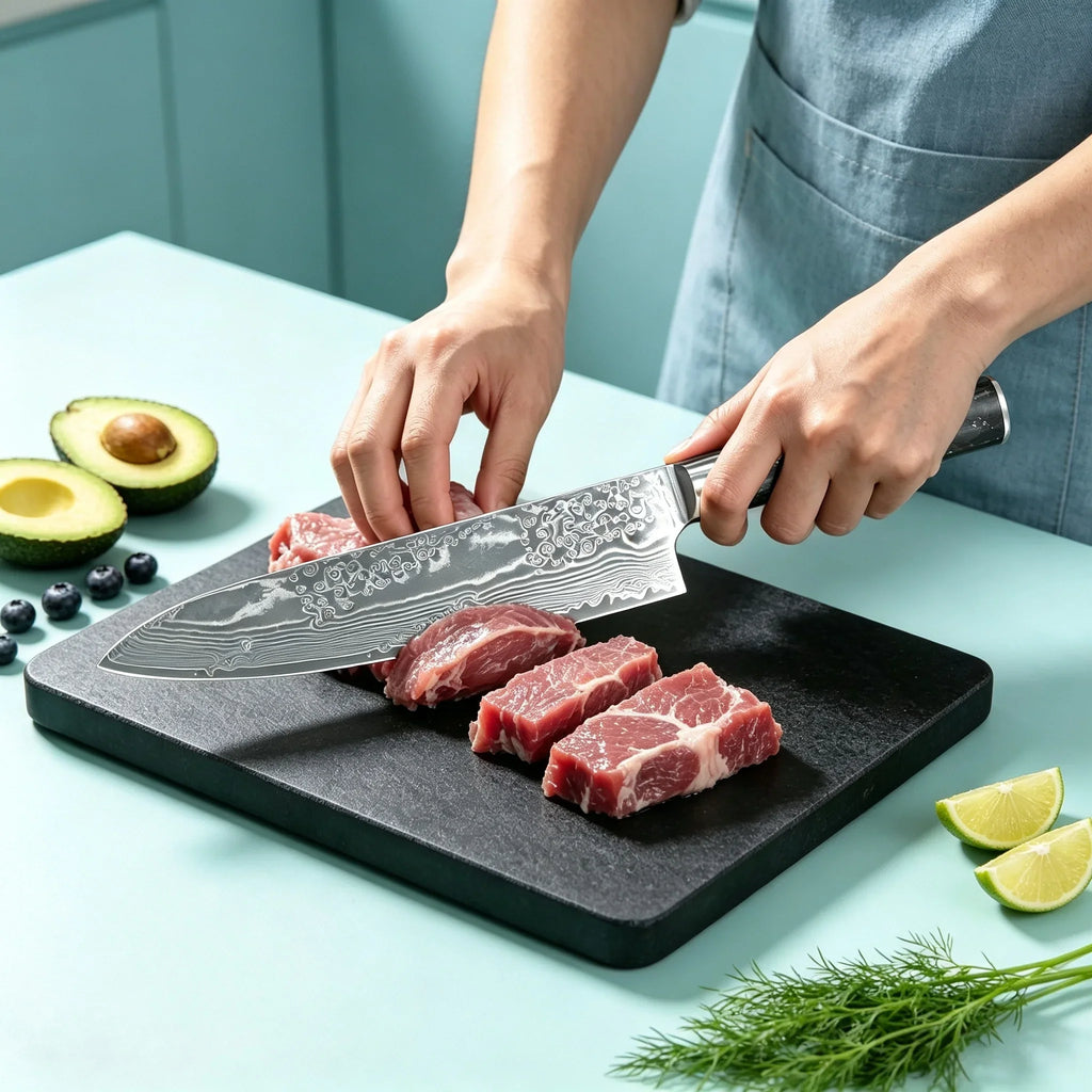 67-Layer Damascus Steel Chef Knife – 8" Kitchen Cleaver