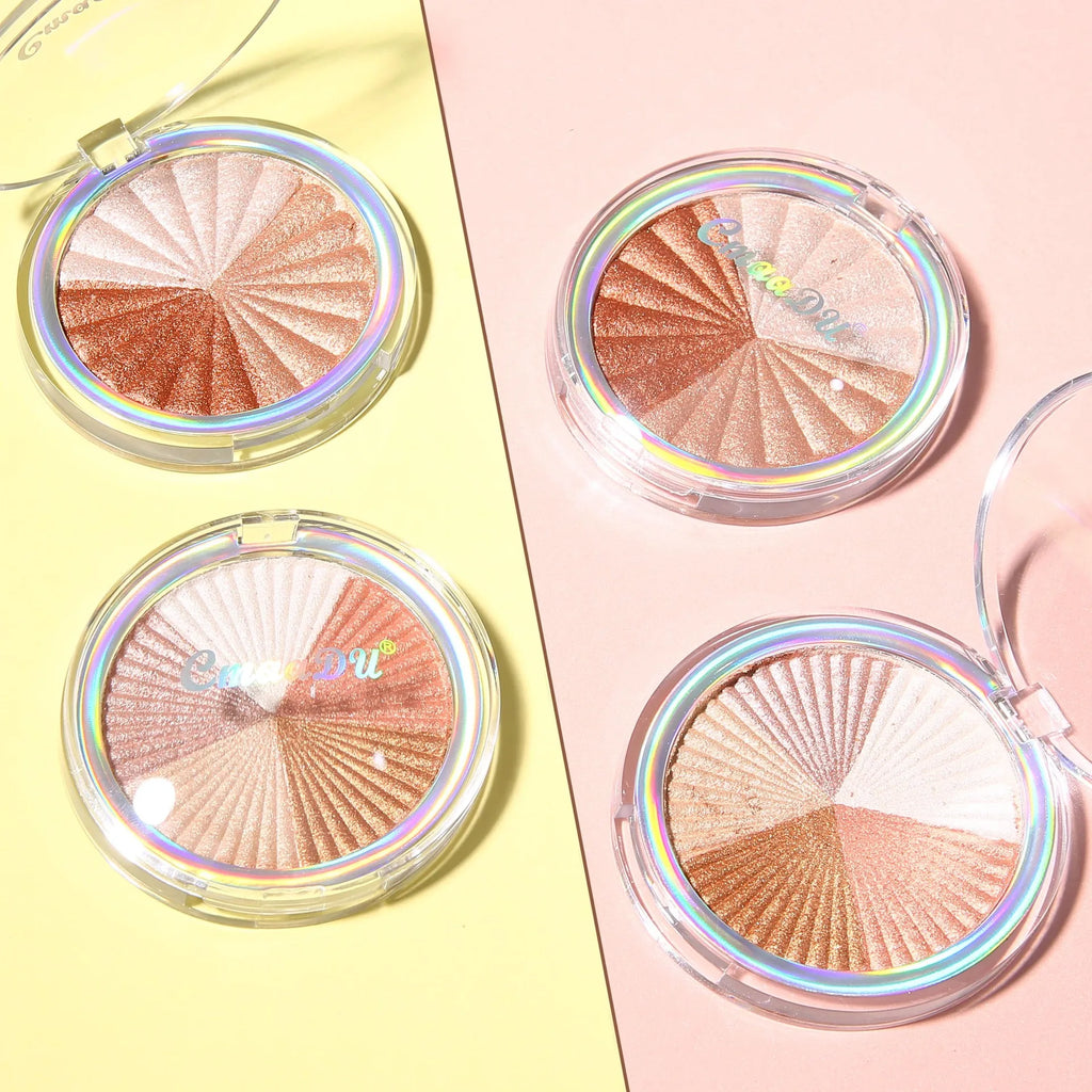 5-in-1 Highlighter Powder Palette Long-lasting Easy-to-apply Shimmery