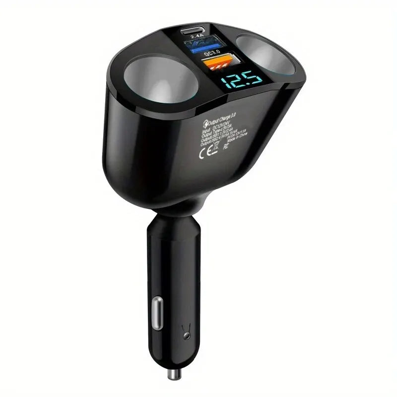 Dual USB PD 66W Fast Car Charger – Multi-Device Charging