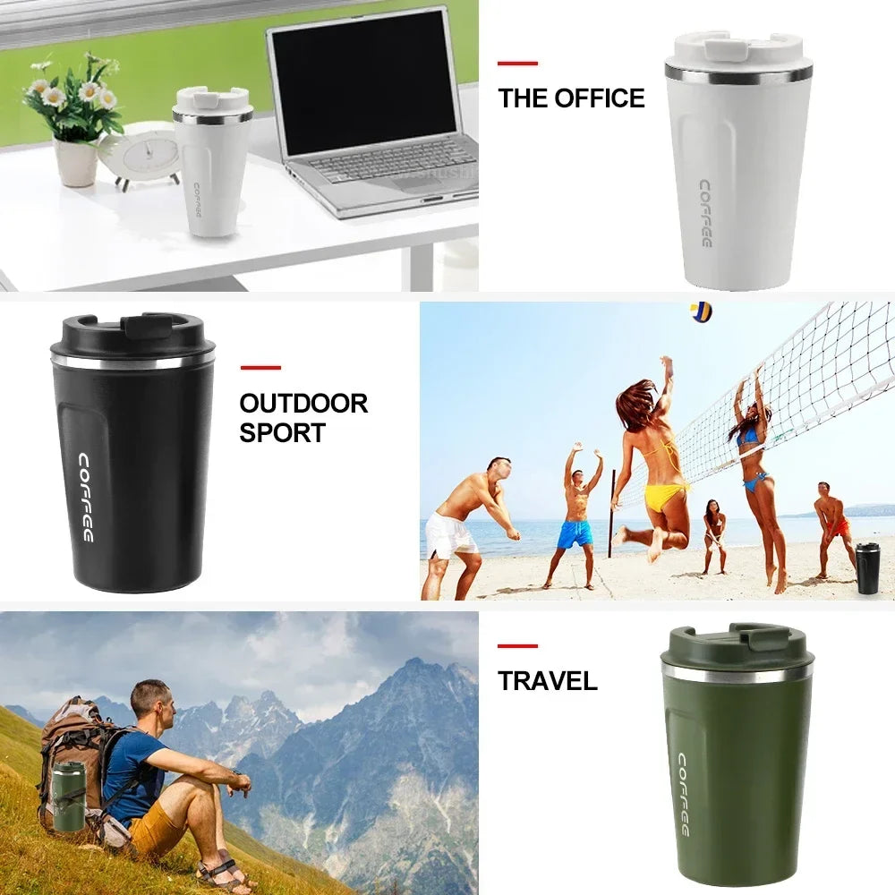 380 Thermo Cafe Leak Proof Travel Cup Double Stainless Steel Tea