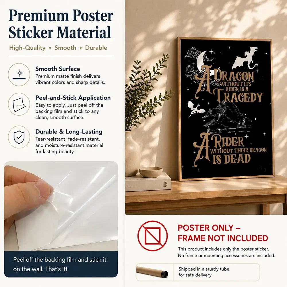 Fourth Wing HD Wall Poster – Self-Adhesive Waterproof Art