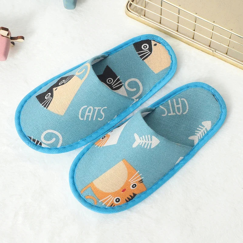 Kids Disposable Cartoon Slippers | Non-Slip Travel & Hotel