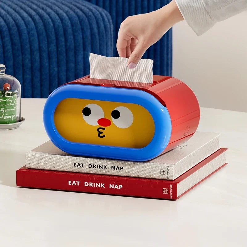 Creative Tissue Box Cover Interchangeable Expression Pattern Storage