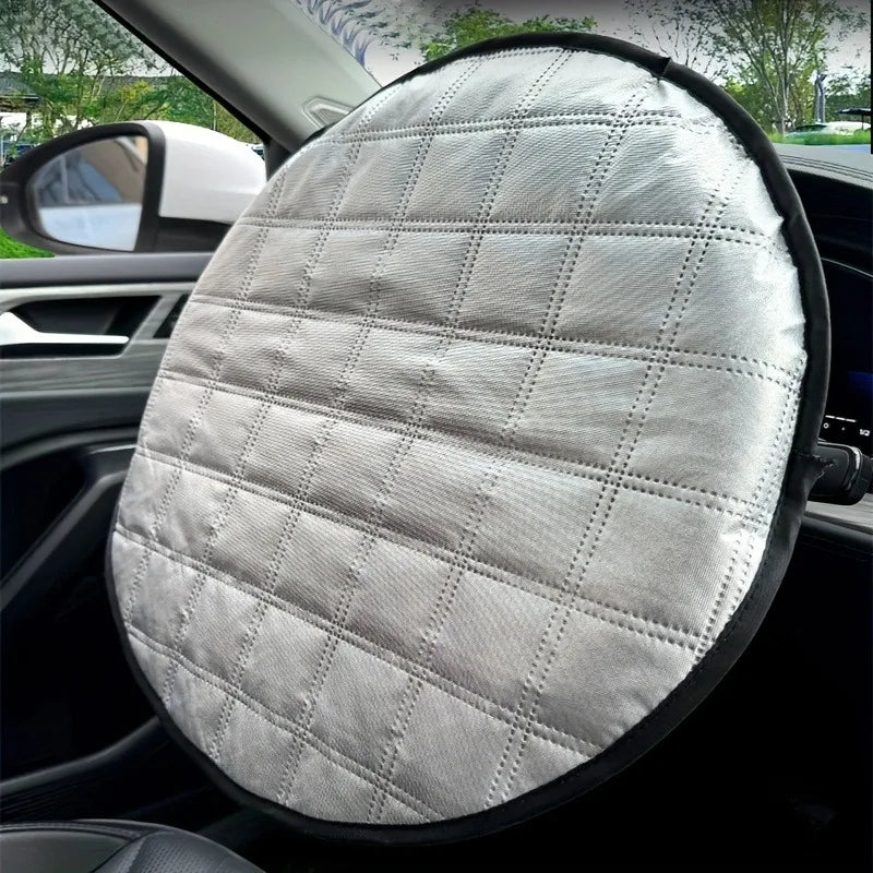 2-Pack Universal Car Steering Wheel Cover | Sun & Heat Shield