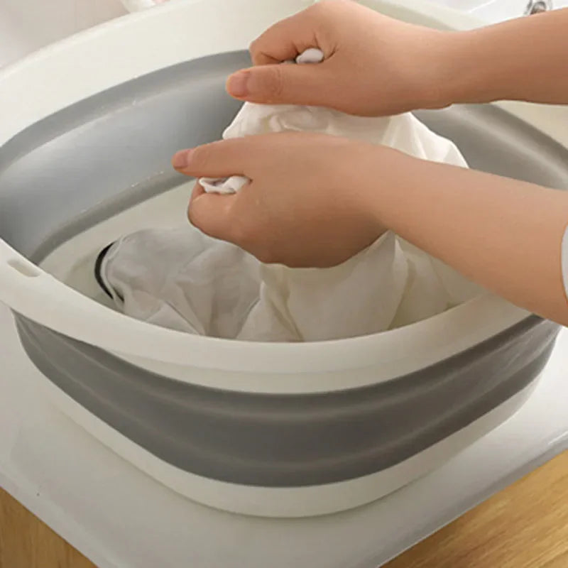 Portable Folding Wash Basin | Collapsible Plastic Tub for Home & Travel