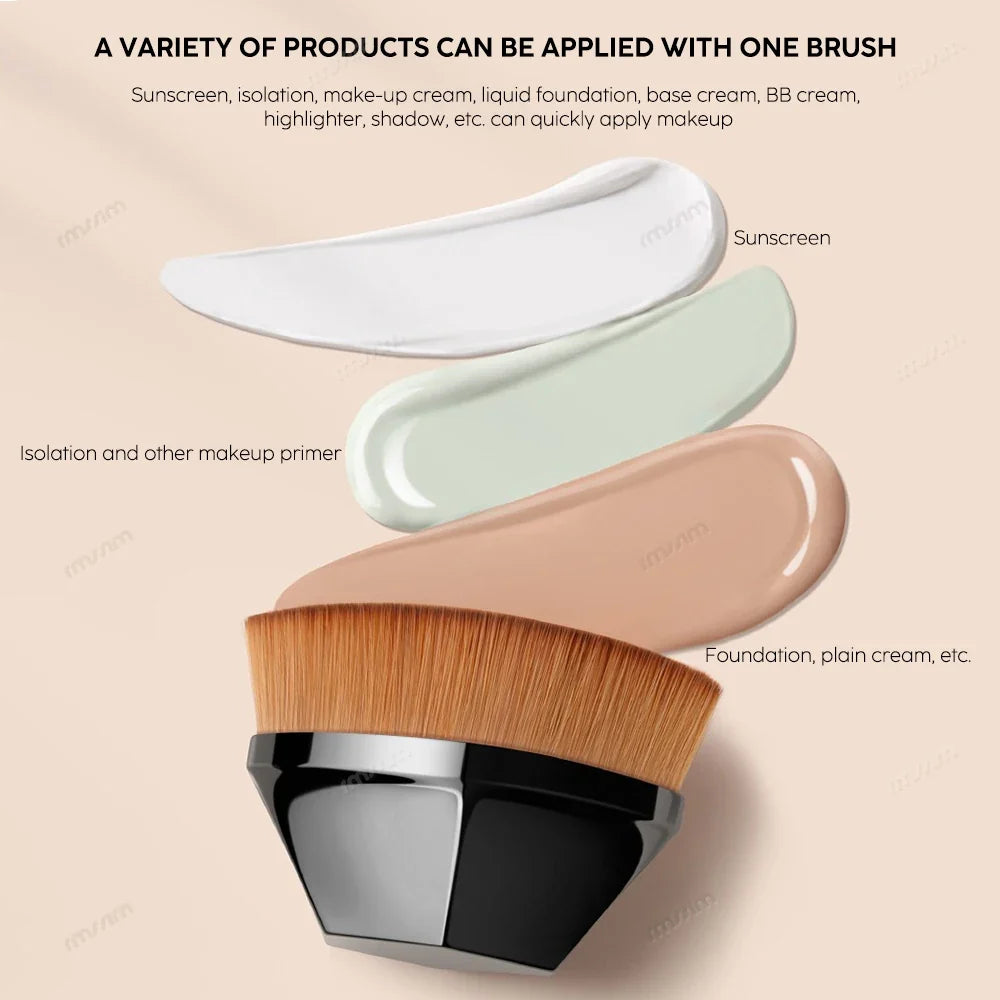 Hexagon Makeup Brush – Soft Powder, Blush & Foundation Brush