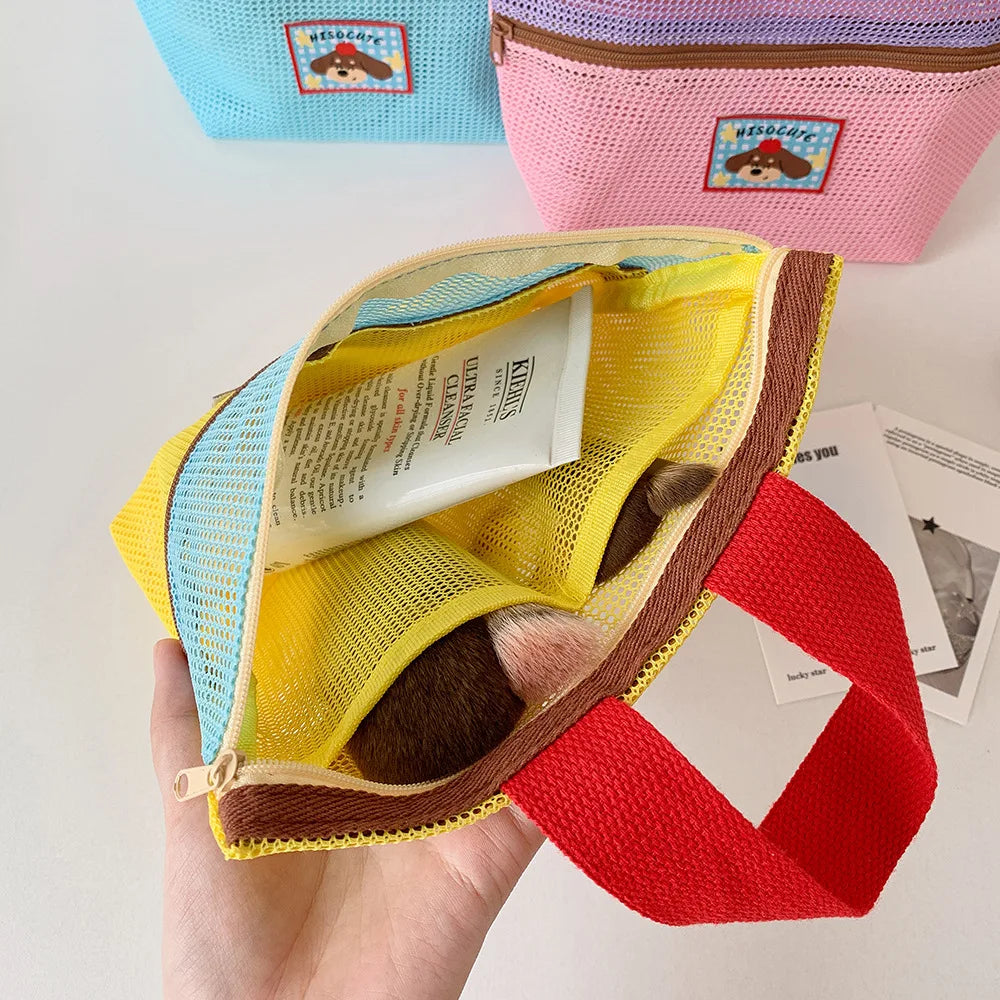 Mesh Shower Caddy Bag Portable Hanging Toiletry Bath Organizer Zipper