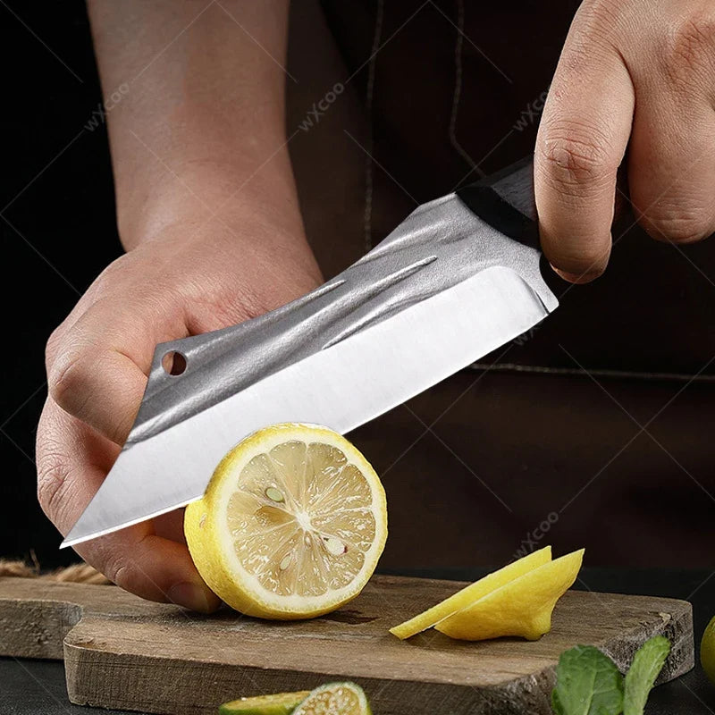 WXCOO High Carbon Forged Meat Cleaver & Chef Knife Set