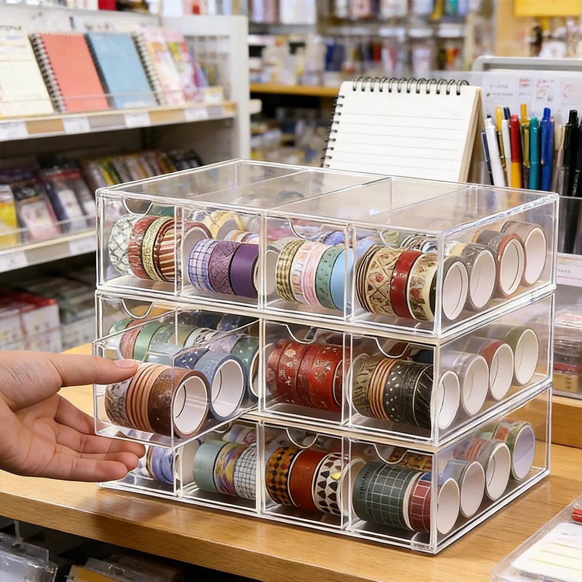 Drawer Sticker Hand Account Countertop Storage Box Stackable