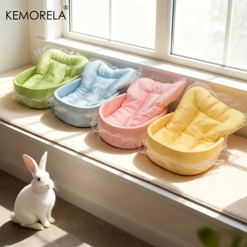Fluffy Bunny Princess Nest – Plush Bed for Rabbits & Small Pets