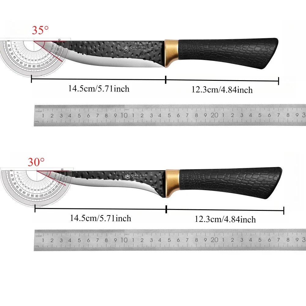 Hand-Forged Boning Knife with Sheath – BBQ & Steak Knife