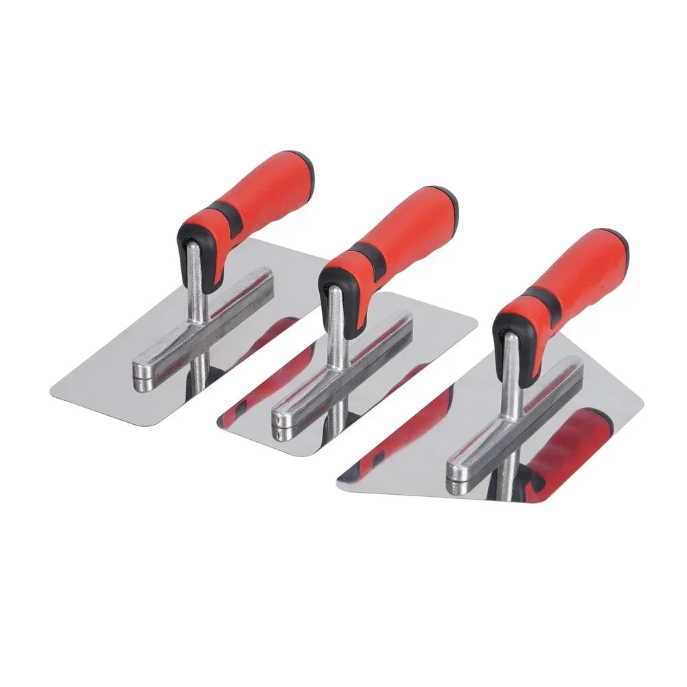3-Piece Stainless Steel Plastering Trowel Set | Paint Scraper
