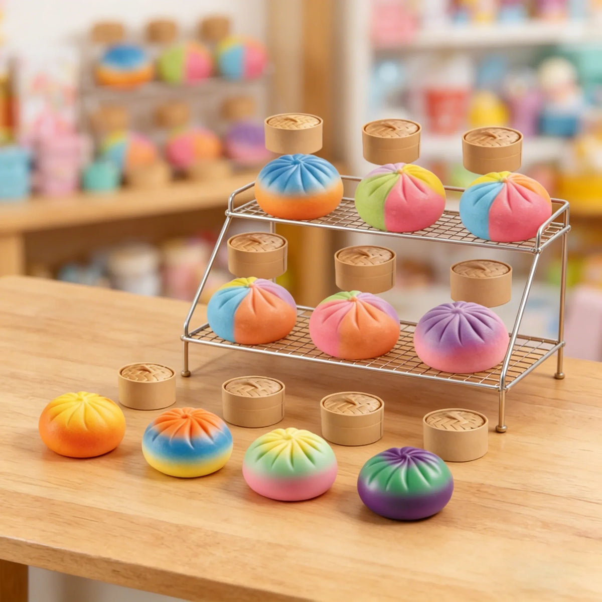 Dumpling Squishy Squeeze Fidget Toy – Kawaii Sensory Stress Ball