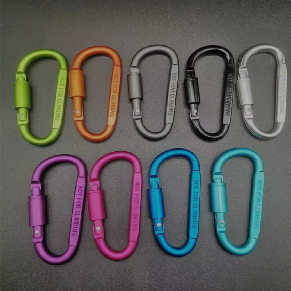 Aluminium Alloy Sports Keychain Multi Colors Lock D-shape Carabiner