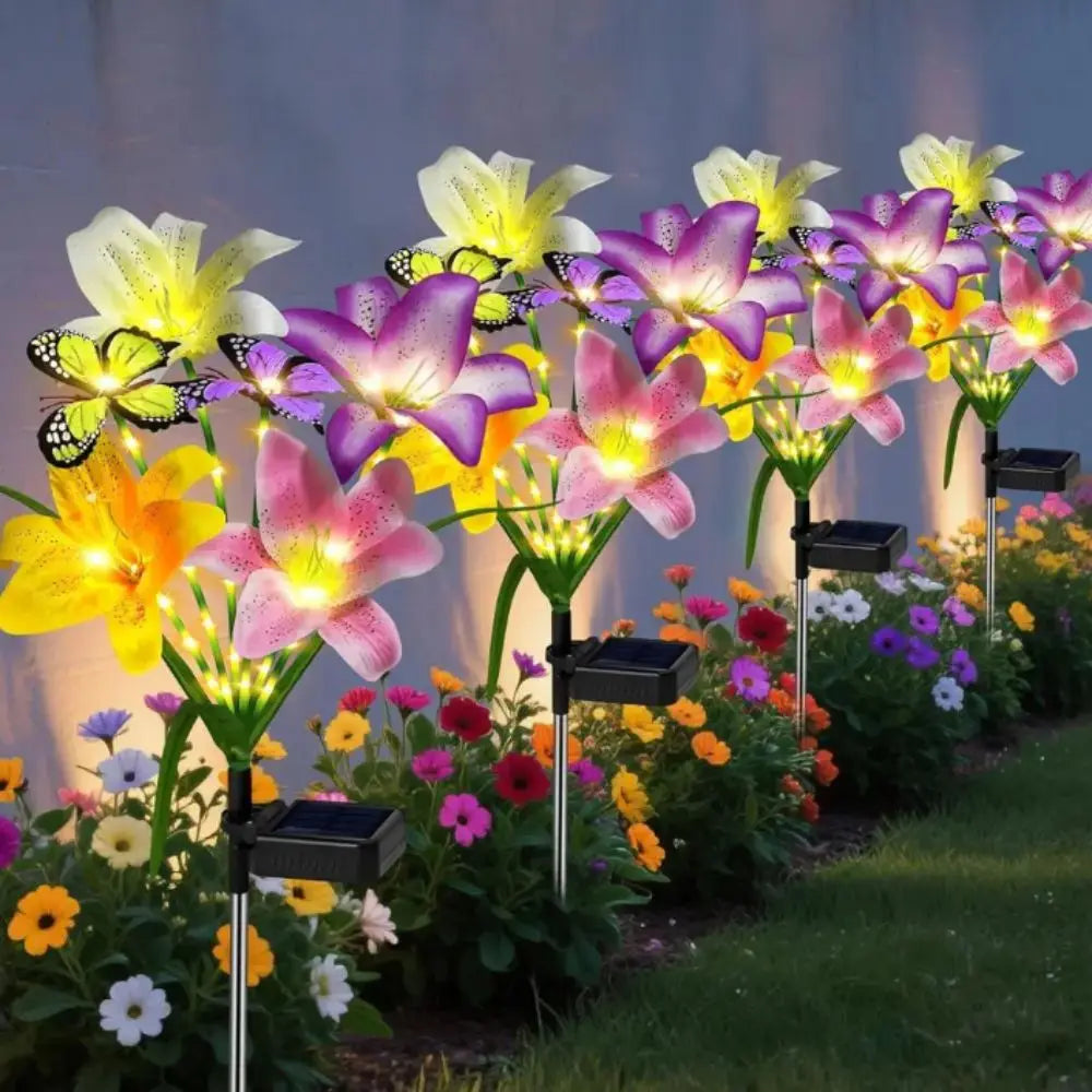 Solar Butterfly Flower Garden Light | Waterproof LED Ground Lamp