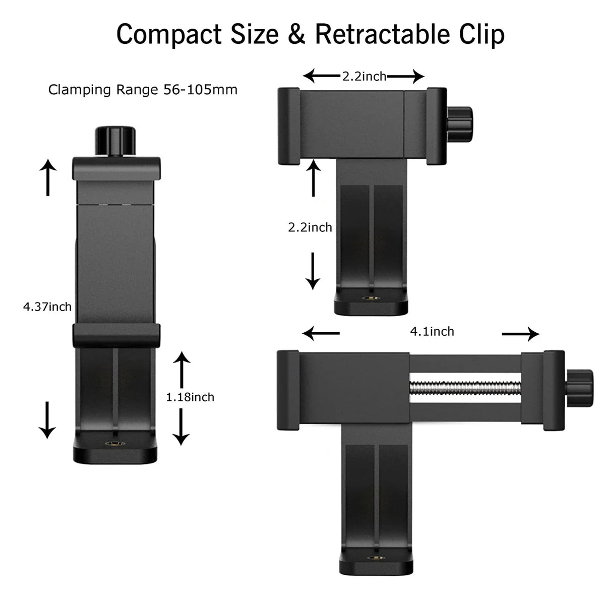 Phone & Action Camera Chest Strap Mount | 360° Clip