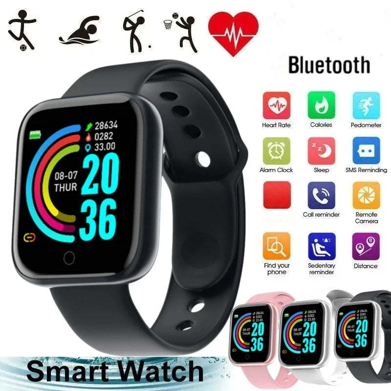 Y68 Smart Fitness Bracelet – Heart Rate, Steps & Music Control