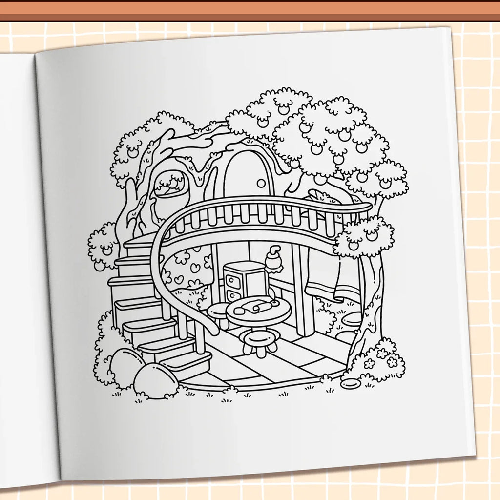 Nook Corner Cozy Coloring Books Adults Teens Relaxation Stress Relief