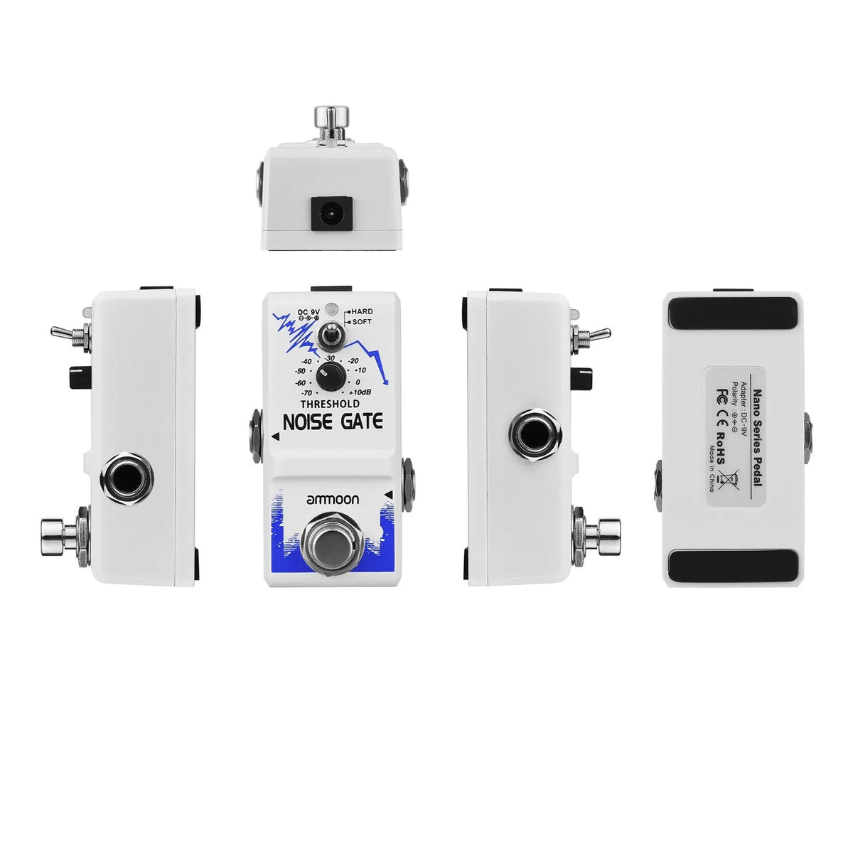 ammoon Noise Gate Guitar Pedal | True Bypass Zinc Alloy Shell