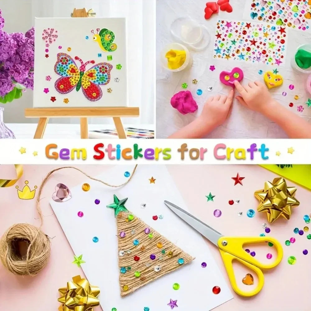 Self-Adhesive Rhinestone Gem Stickers | DIY Crystal Jewel Decor